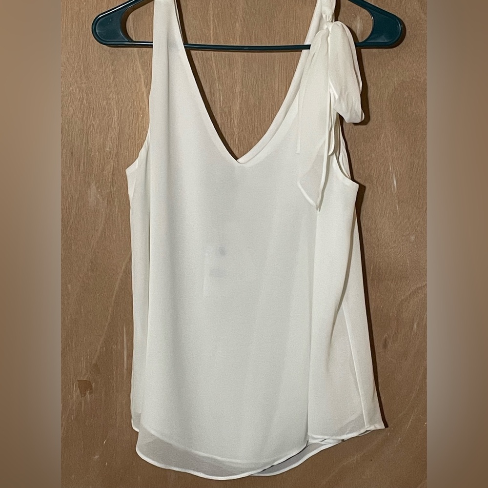 Size large cream color v neck blouse